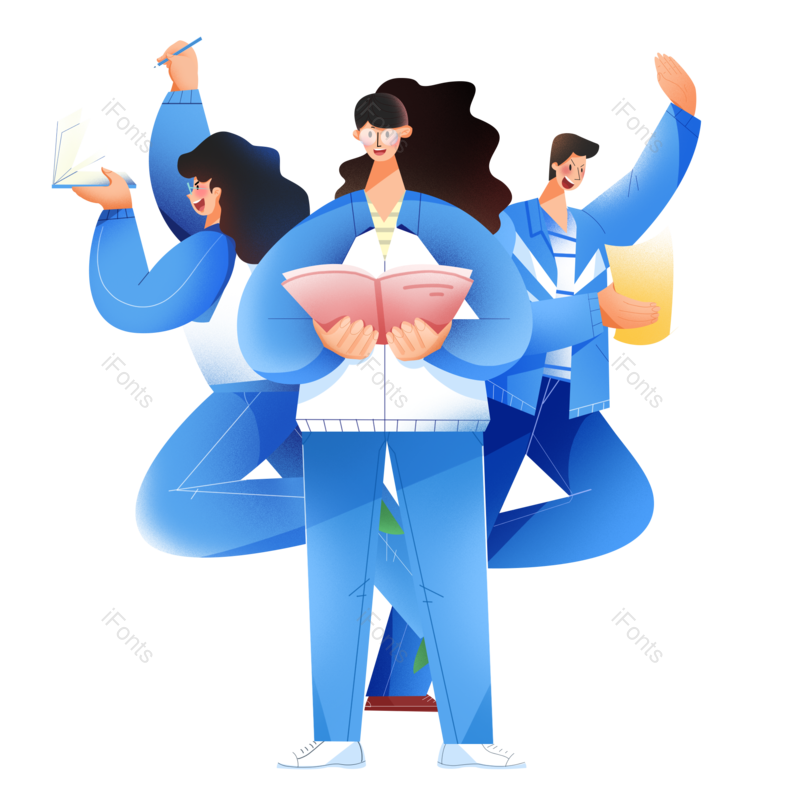 高考图片,学习元素,扁平插画PNG,加油免抠素材